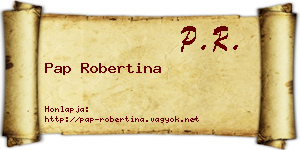 Pap Robertina névjegykártya