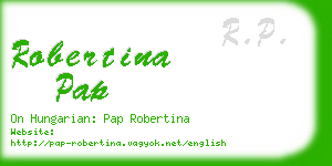 robertina pap business card